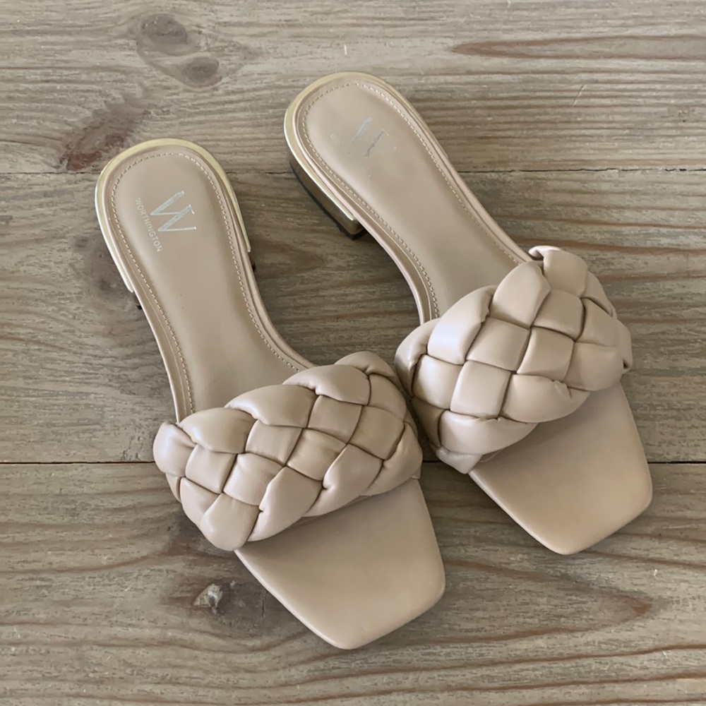 Worthington Dalton Tan Braided Slip-Ons